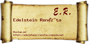 Edelstein Renáta névjegykártya